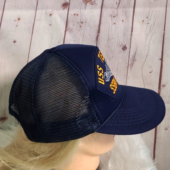 USS Tecumseh SSBN-6286 Mesh Snapback Cap Hat Navy Blue Boat Submarine Ship - Picture 5 of 16